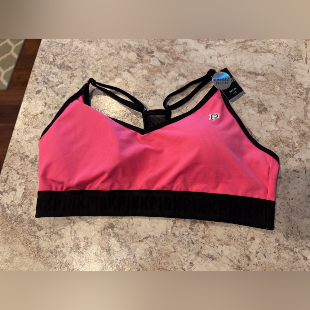 PINK Sports Bra Large NWT